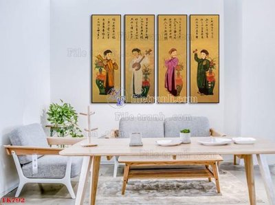 File in mica File tranh bộ in tráng gương hiện đại TK792 (bản gốc) siêu trong