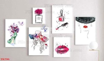 File in ấn chuyên nghiệp File tranh bộ in tráng gương hiện đại TK796 (file gốc)