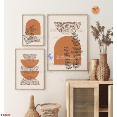 File gốc in mica File tranh bộ in tráng gương hiện đại TK804 chất lượng