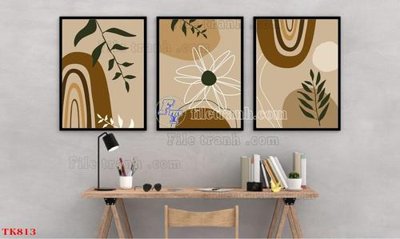 File tranh File tranh bộ in tráng gương hiện đại TK813 (gốc) phong cách tối giản