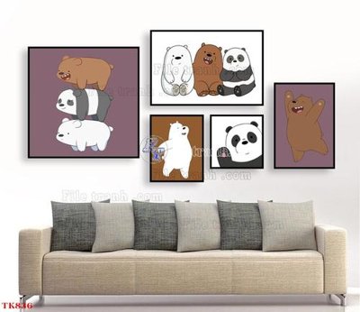 File gốc File tranh bộ in tráng gương hiện đại TK836 (in tráng gương) ốp tường