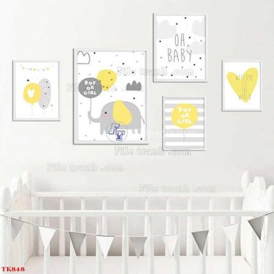 File tranh File tranh bộ in tráng gương hiện đại TK848 (gốc) chủ đề trừu tượng