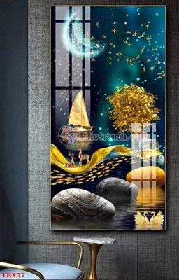 Tải file File tranh bộ in tráng gương hiện đại TK857 (ảnh gốc) in gạch men