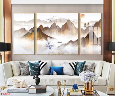 File gốc File tranh bộ in tráng gương hiện đại TK858 (trang trí) phòng trẻ em