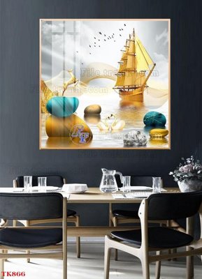 File ảnh File tranh bộ in tráng gương hiện đại TK866 (gốc) in Hiflex