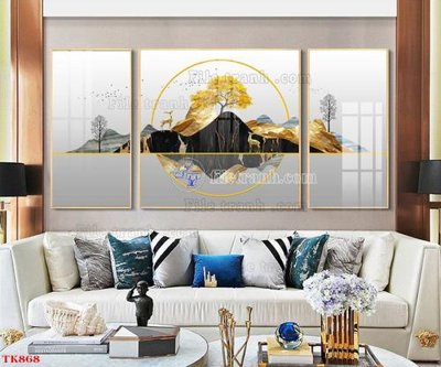 File in ấn File tranh bộ in tráng gương hiện đại TK868 (bản gốc) sắc nét