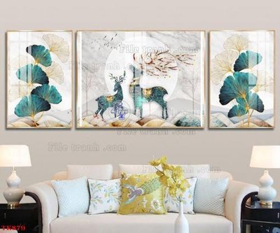 File tranh File tranh bộ in tráng gương hiện đại TK879 (bản gốc) in canvas