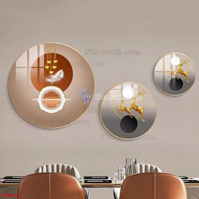 File tranh PSD File tranh bộ in tráng gương hiện đại TK904 chất lượng cao