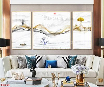 Download file gốc File tranh bộ in tráng gương hiện đại TK939 (in mica) trong suốt