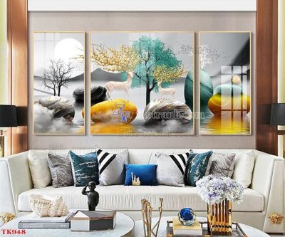 File in trần File tranh bộ in tráng gương hiện đại TK948 (bản gốc) trời sao