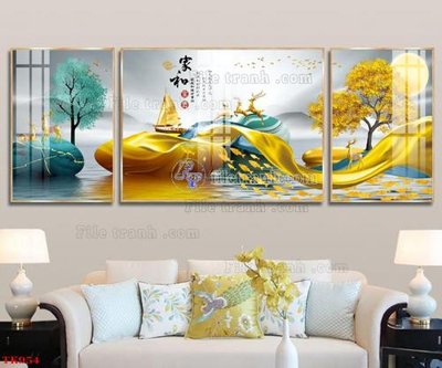 Tải file File tranh bộ in tráng gương hiện đại TK954 (ảnh gốc) in gạch men