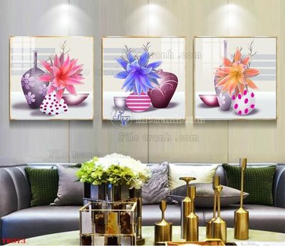 Download file File tranh bộ in tráng gương hiện đại TK973 (gốc) in mica cao cấp