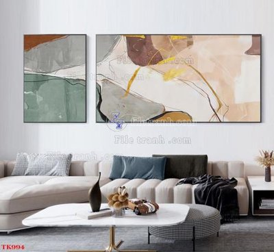 File gốc File tranh bộ in tráng gương hiện đại TK994 (in 3D) nghệ thuật