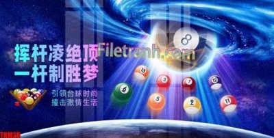 File gốc File tranh decor treo quán bida bi a BILLARD TKM28 (in lụa) hoa văn cổ điển