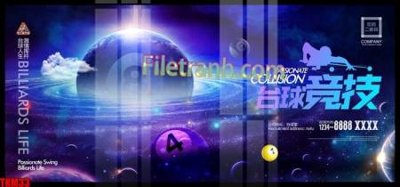 File gốc File tranh decor treo quán bida bi a BILLARD TKM33 (trang trí) phòng ngủ