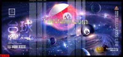 File in ấn File tranh decor treo quán bida bi a BILLARD TKM39 chuyên nghiệp