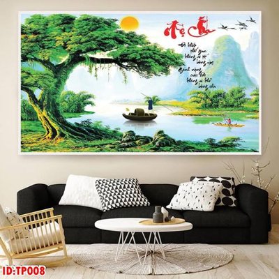 File PSD File tranh thư pháp TP008 (chất lượng in ấn)