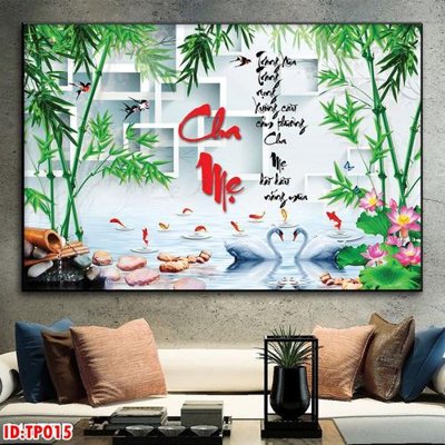 File PSD File tranh thư pháp TP015 (nguyên bản) cho thiết kế