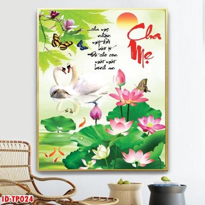 File gốc File tranh thư pháp TP024 (in lụa) hoa văn cổ điển