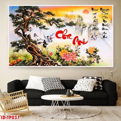 File tranh File tranh thư pháp TP037 (bản gốc) in canvas