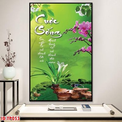 File gốc File tranh thư pháp TP053 (cho in ấn) từ kho Filetranh