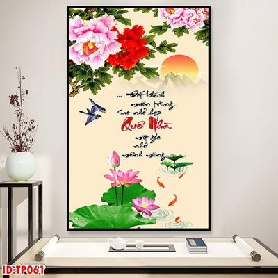 Download file File tranh thư pháp TP061 (gốc) in mica đèn LED