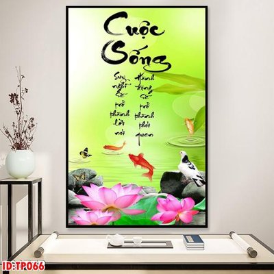 File tranh in tráng gương File tranh thư pháp TP066 (siêu nét)