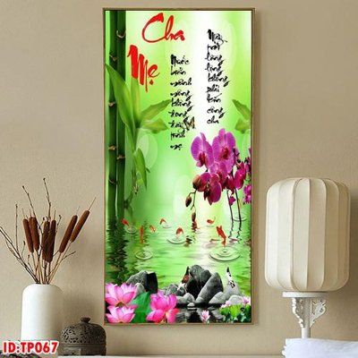 File in trần File tranh thư pháp TP067 (bản gốc) phong cảnh