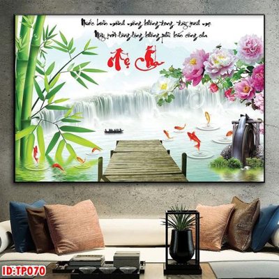 Tải file File tranh thư pháp TP070 (ảnh gốc) in gạch men