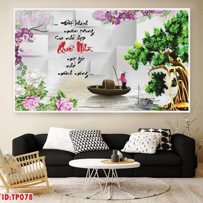 File tranh in tráng gương File tranh thư pháp TP078 (siêu nét)