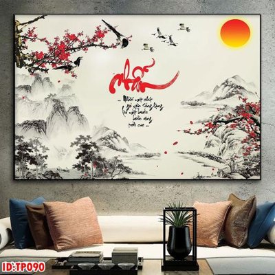 File gốc File tranh thư pháp TP090 (trang trí) cho phòng khách