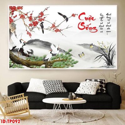 File tranh File tranh thư pháp TP092 (gốc) in vải canvas