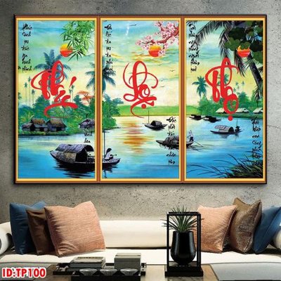File tranh File tranh thư pháp TP100 (bản gốc) in canvas