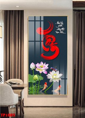 File tranh in trần 3D File tranh thư pháp TP1005 (ảnh gốc)