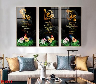 File gốc File tranh thư pháp TP1013 (in lụa) họa tiết 3D