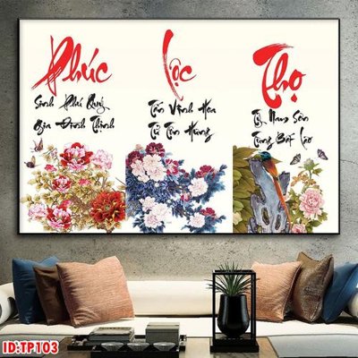 Tải file File tranh thư pháp TP103 (ảnh gốc) in gạch men