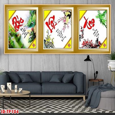 File gốc in tráng gương File tranh thư pháp TP104 chi tiết