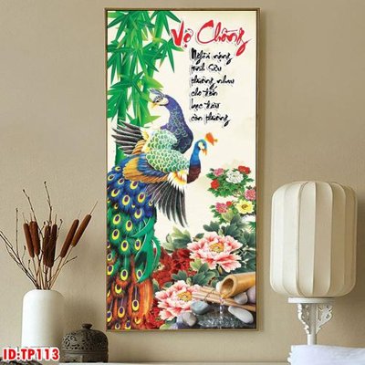 File tranh File tranh thư pháp TP113 (file gốc) chủ đề phong thủy