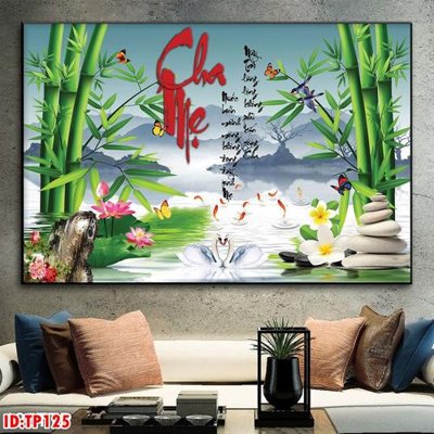 File gốc File tranh thư pháp TP125 (in 3D) cho trang trí