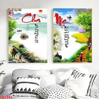 File ảnh File tranh thư pháp TP1501 (gốc) in decal dán tường