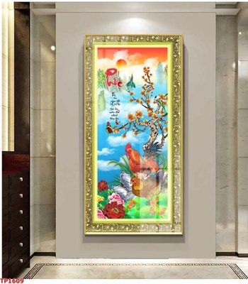 File gốc File tranh thư pháp TP1609 (in lụa) cao cấp