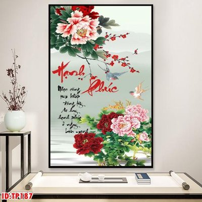 File gốc File tranh thư pháp TP187 (ảnh chi tiết) để in lụa