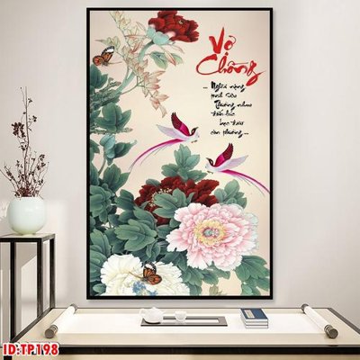 Ảnh gốc file in lụa File tranh thư pháp TP198 chi tiết