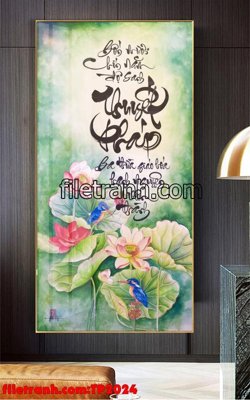 File gốc File tranh thư pháp TP2024 (in mica) làm bảng hiệu