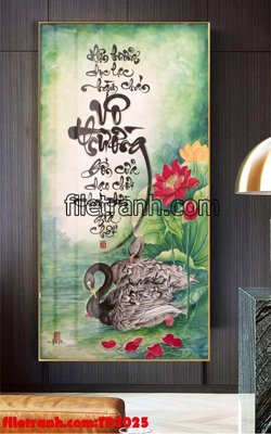 File tranh File tranh thư pháp TP2025 (gốc) in film
