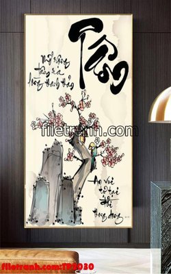 File tranh File tranh thư pháp TP2030 (gốc) chủ đề trừu tượng
