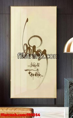 File ảnh File tranh thư pháp TP2054 (gốc) dùng in Pano
