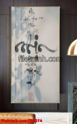 Tải file PSD File tranh thư pháp TP2074 (nguyên layer) để in