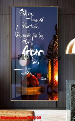 File gốc File tranh thư pháp TP2102 (in lụa) chi tiết cao
