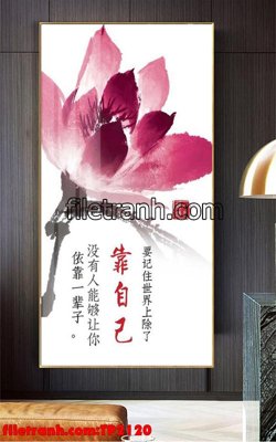 Download file gốc File tranh thư pháp TP2120 (in lụa) tranh 3D